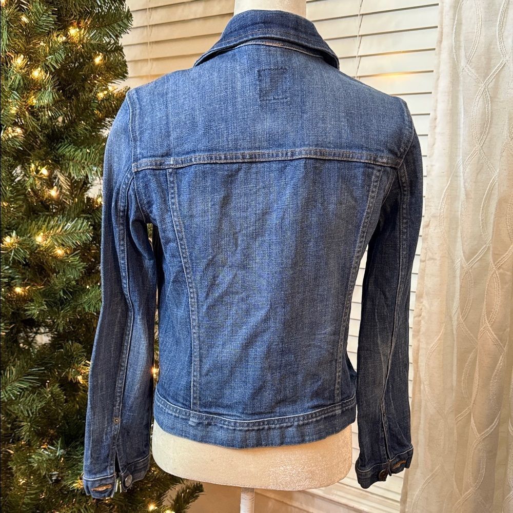 J.Crew Denim Jacket Classic Medium Wash Stretch Small - Picture 4 of 9